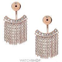 Ladies Fossil Rose Gold Plated Fringe Ear Jackets JF02396791