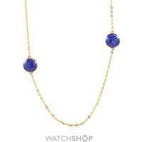 ladies lola rose gold plated lapis lazuli nerio mini station necklace  ...