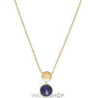 Ladies Lola Rose Gold Plated Lapis Lazuli Nerio Mini Disc Necklace 582995