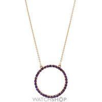 Ladies Lola Rose Sterling Silver Iolite Medium Circle Necklace R0017-30800