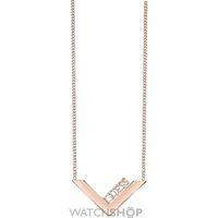 Ladies Guess Rose Gold Plated Triometric Necklace UBN82087
