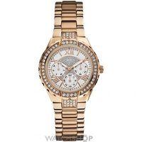 ladies guess viva chronograph watch w0111l3