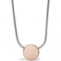 ladies skagen two tone steel and rose plate elin necklace skj0954998