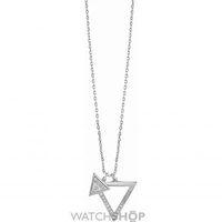 Ladies Guess Rhodium Plated Iconic 3Angles Necklace UBN83090