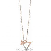 Ladies Guess Rose Gold Plated Iconic 3Angles Necklace UBN83092