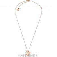 ladies michael kors rose gold plated modern classic pearl cluster neck ...