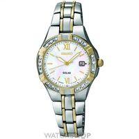 Ladies Seiko Diamond Solar Powered Watch SUT068P9