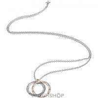 ladies guess two tone steel and rose plate e motions necklace ubn83102
