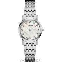 ladies bulova diamond watch 96p175