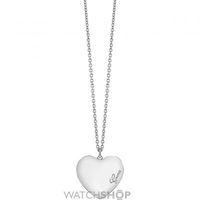 Ladies Guess Rhodium Plated Heartbeat Necklace UBN61050