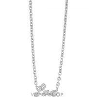 ladies guess silver plated blazing love necklace ubn82062