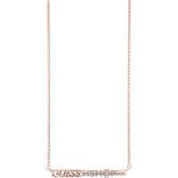 Ladies Guess Rose Gold Plated Linear Necklace UBN82035