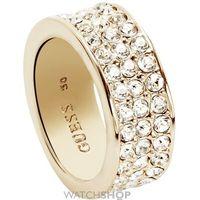 Ladies Guess PVD Gold plated G ROUNDS RING SIZE L.5 UBR28521-52