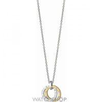 ladies guess two tone steelgold plate e motions necklace ubn83104