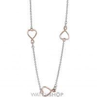 Ladies Guess Two-tone steel/gold plate Amour Necklace UBN61058