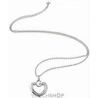 ladies guess rhodium plated gisele bold g heart necklace ubn83012