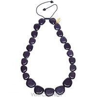 Ladies Lola Rose Gold Plated Blue Sandstone Quentin Necklace 591560