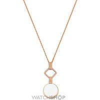 ladies lola rose rose gold plated marble garbo link necklace 584142