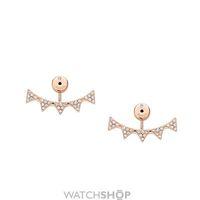 ladies fossil rose gold plated spike ear jackets jf02395791