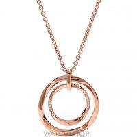 Ladies Fossil Rose Gold Plated Necklace JF01302791