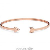 Ladies Fossil Rose Gold Plated Vintage Motif Bangle JF02451791