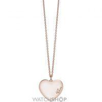Ladies Guess PVD rose plating Heartbeat Necklace UBN61054