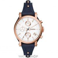 ladies fossil original boyfriend chronograph cuff watch es3838