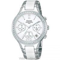 Ladies Pulsar Ceramic Chronograph Watch PT3305X1