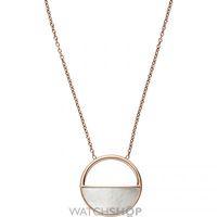 ladies skagen rose gold plated elin mother of pearl necklace skj099779 ...