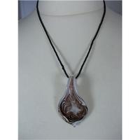 Large Moderno glass pendant. Shudehill Giftware - Size: Medium - Cream / ivory - Pendant