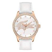 Lacoste Rose Tone White Strap Watch