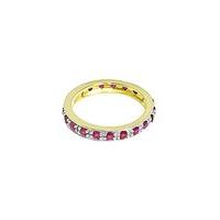 Ladies 9ct Yellow Gold Ruby Full ET Ring