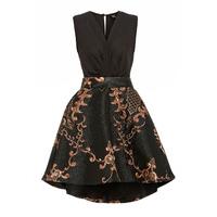 LBD Bethany Floral Jacquard Skater Dress