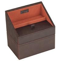 LC Designs Brown/Orange Set of 2 Charging Valet Stackers