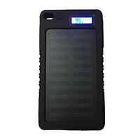 LCD-8000 8000mAh LCD 5V1A Waterproof Power Bank with Solar Recharger for Mobile Phone