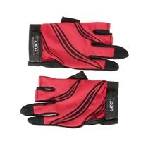 LEO 1 Pair Fishing Gloves Breathable Anti-slip 3 Fingerless Fishing Gloves Outdoor Sports Cycling Camping Running