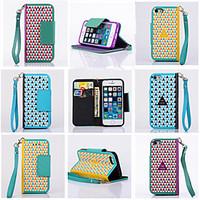 Leather Flip Wallet Card Slot Bracket Hang Rope Phone Case For iPhone 5