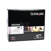 lexmark 12a7344 black original return program high capacity toner cart ...