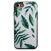 Leaves Pattern Painting Touch Feel TPU Border Acrylic Material Phone Case For iPhone 7 7Plus 6S 6 Plus