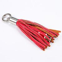 Leather Tassel Micro USB Cable Metal Ring Key Chain Charging Data Cord Charger Cables for Samsung Xiaomi Htc Huawei