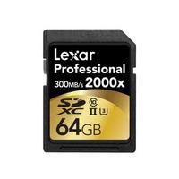 Lexar 64GB 2000x (300MB/sec) Professional UHS-II SDXC Card