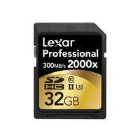 lexar 32gb 2000x 300mbsec professional uhs ii sdhc card