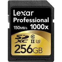 lexar 256gb 1000x 150mbsec professional uhs ii sdxc card