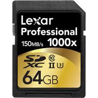 Lexar 64GB 1000x (150MB/Sec) Professional UHS-II SDXC Card