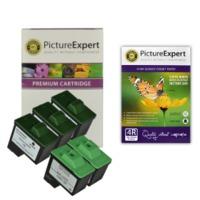 Lexmark 16 / 10N0016 x 3 & 26 / 10N0026 x 2 Compatible Black & Colour Ink Cartridge 5 Pack with Photo Paper