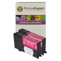 Lexmark 100XL / 14N1070E Compatible Twinpack Magenta Ink Cartridges