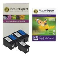 Lexmark 44 Compatible Black x2, 43 Compatible Colour x2 & Photo Paper Pack