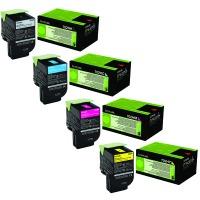 Lexmark 802 Original Black & Colour Toner 4 Pack