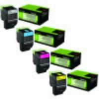 Lexmark 802X Extra High Capacity Original Black & Colour Toner 4 Pack