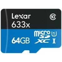 Lexar Micro SDXC Memory Card 95MB/s 633X UHSI Class 10 64GB